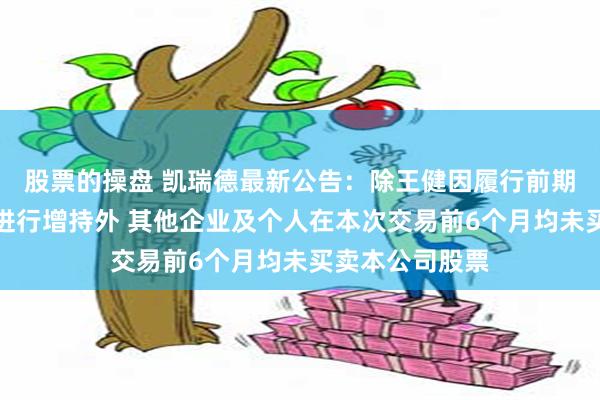 股票的操盘 凯瑞德最新公告：除王健因履行前期披露增持计划进行增持外 其他企业及个人在本次交易前6个月均未买卖本公司股票