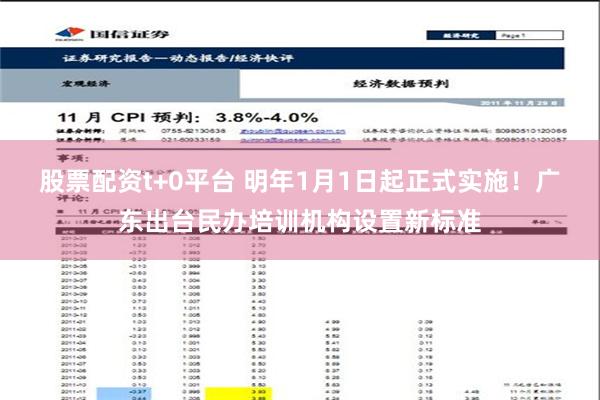 股票配资t+0平台 明年1月1日起正式实施！广东出台民办培训机构设置新标准