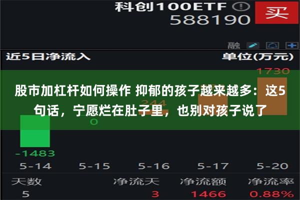 股市加杠杆如何操作 抑郁的孩子越来越多：这5句话，宁愿烂在肚子里，也别对孩子说了